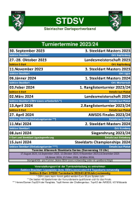 STDSV Turniertermine 2023/2024